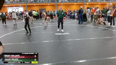 70 lbs Quarterfinal - Brody Williams, Palmetto State Wrestling Acade vs Mason Nelson, Summerville Takedown Club