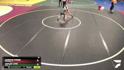 95 lbs Placement (4 Team) - Jameson Priebe, Chatfield vs Oaklee Long, ANML