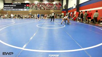 138 lbs Consi Of 8 #1 - Hunter Spencer, Sand Springs HS vs Braxtan Lee, Sapulpa