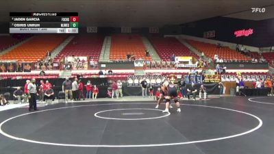 285 lbs Semifinal - Osiris Unruh, Meriden - Jefferson West Hs vs Jaden Garcia, Fort Scott Hs