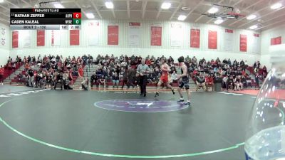 120 lbs Champ. Round 1 - Nathan Zeffer, Akron Springfield vs Caden Kaleal, West Geauga