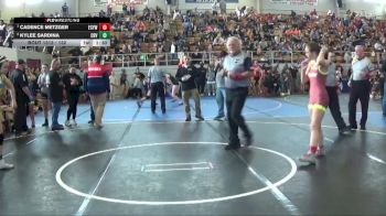 132 lbs 1st Place Match - Cadence Metzger, Elgin Comets Youth Wrestling vs Kylee Sardina, CRV. River Valley