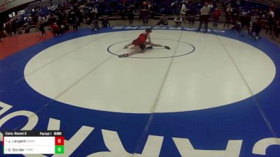 14U Boys - 88 lbs Cons. Round 3 - Dominic Gorder, Team Donahoe Wrestling Club vs Jace Largent, South Dearborn Wrestling Club