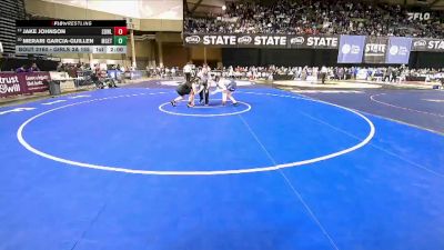 Girls 3A 155 lbs Champ. Round 1 - Jake Johnson, Sedro-Woolley (Girls) vs Merari Garcia-guillen, Marysville Getchell (Girls)
