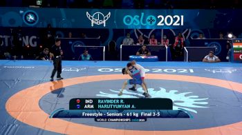 61 kg Final 3-5 - Ravinder Ravinder, India vs Arsen Harutyunyan, Armenia