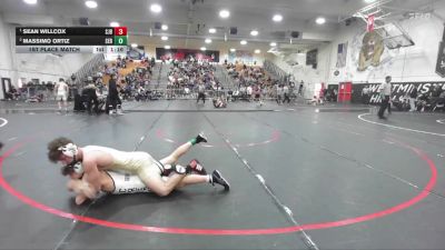 126 lbs 1st Place Match - Sean Willcox, St. John Bosco vs Massimo Ortiz, Servite