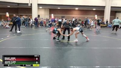 95 lbs Round 1 (6 Team) - Isaac Jung, Roundtree WA vs Gavin Clem, Steel Valley