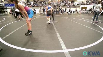 80 lbs Quarterfinal - Temperance Vanvder, Lone Grove Takedown Club vs Gannon Lynn, Noble Takedown Club