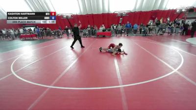 92 lbs 3rd Place Match - Kashton Hartmann, Maverick Training Center vs Colton Miller, Smooth Moves Wrestling Club