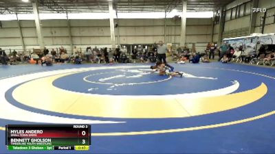 69 lbs Round 3 - Bennett Gholson, Timberline Youth Wrestling vs Myles Andero, Small Town Grims