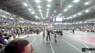 42 lbs Rr Rnd 1 - Dawson Harrison, Colorado Hammers vs Annelynn Hammond, Dragon Wrestling CO
