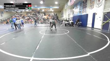 155 lbs Cons. Round 3 - Faith Romo-Rizo, Tahquitz vs Giselle Tapu, Rancho Cucamonga