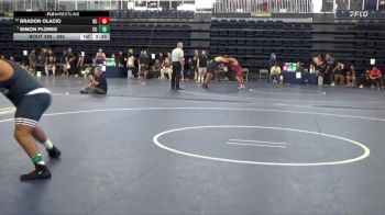 285 lbs Champ. Round 2 - Simon Flores, Cerritos College vs Bradon Olacio, Delta College