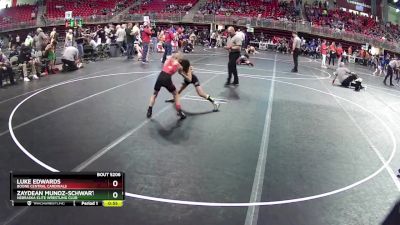 65 lbs Semifinal - Zaydean Munoz-Schwartzkopf, Nebraska Elite Wrestling Club vs Luke Edwards, Boone Central Cardinals