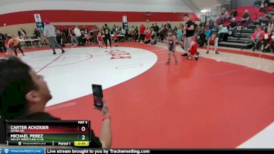 48-49 lbs Round 5 - Carter Achziger, Eaton WC vs Michael Perez, Valley Wrestling Club