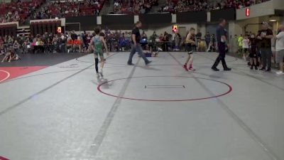 66 lbs Semifinal - Kaine Showers, Rustler Wrestling Club vs Jaxon Brazle, Team Real Life