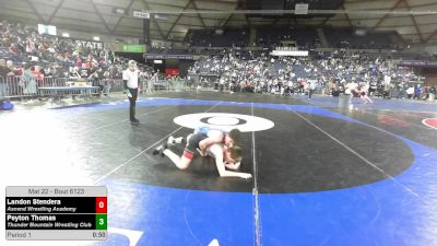 100 lbs Cons. Quarters - Landon Stendera, Ascend Wrestling Academy vs Peyton Thomas, Thunder Mountain Wrestling Club