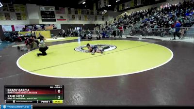 56/62 Semifinal - Brady Garcia, Hemet Youth Wrestling Club vs Zane Meza, Rancho Bernardo Wrestling