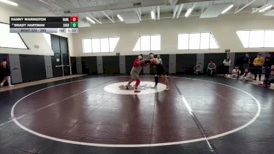 285 lbs Champ. Round 2 - Danny Warington, Rawlins vs Brady Hartman, Sheridan