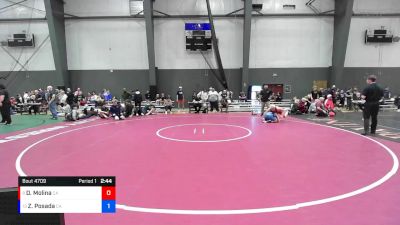 Junior Boys FS - 157 lbs Cons. Round 4 - Dimetry Molina, CA vs Zachary Posada, CA