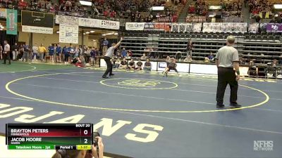 120 lbs Champ. Round 1 - Jacob Moore, Haven vs Brayton Peters, Minneapolis