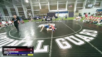 106 lbs Placement Matches (16 Team) - Griffin Magee, North Dakota vs Drew Brinkmeier, Texas Red