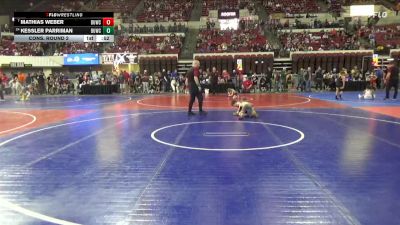 66 lbs Cons. Round 2 - Mathias Weber, Lockwood Wrestling Club vs Kessler Parriman, Bearcats Wrestling Club Helena