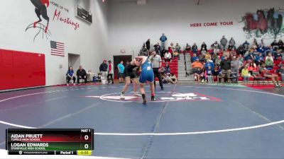 190 lbs 7th Place Match - Aidan Pruett, Tupelo High School vs Logan Edwards, Starkville High School