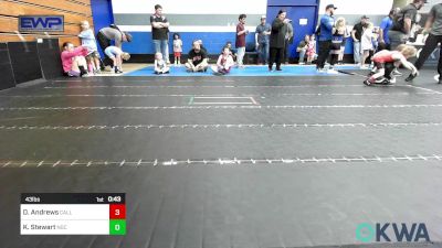 43 lbs Consi Of 16 #2 - Dane Andrews, Carl Albert vs Kyptin Stewart, Norman Grappling Club