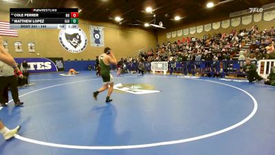 144 lbs Quarterfinal - Cole Ferrer, Morro Bay vs Matthew Lopez, Garces Memorial