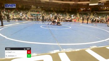 160 lbs Consi Of 8 #2 - Jaxon Elauf, Verdigris Youth Wrestling vs Blake Jackson, Tulsa Blue T Panthers