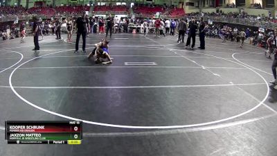 95 lbs Cons. Round 5 - Jaxzon Matteo, Norfolk Jr Wrestling Club vs Kooper Schrunk, Pender Kid Dragon