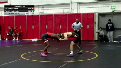 133 lbs Champ. Round 2 - Billy Thornton, Sacramento City College vs Tyler Williams, Palomar College