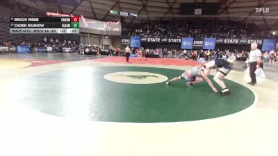 Boys 4A 165 lbs Cons. Round 2 - Caden Rannow, Bonney Lake vs Brock Webb, Union