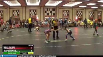 56 lbs Quarterfinals (8 Team) - John Cambra, Steel Valley Red vs Alivia Fowler, Upper Twp Green Hornets