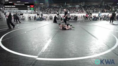 67 lbs Round Of 32 - Patrick Real, Sallisaw Takedown Club vs Ryker Campbell, Tiger Trained Wrestling
