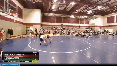 87 lbs Cons. Semi - Logan Koester, SYRACUSE vs Payton MacPherson, Riverton Wolf Pack Wrestling