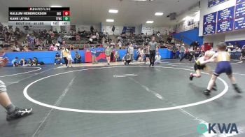 49 lbs Quarterfinal - Kallum Hendrickson, OKC Saints Wrestling vs Kane Leyba, Team Tulsa Wrestling Club