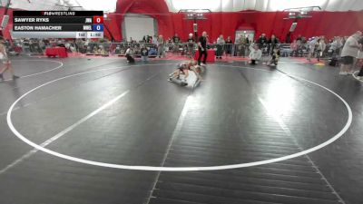 84 lbs Quarters - Sawyer Ryks, Jackrabbit Wrestling Academy vs Easton Hamacher, Mn Elite