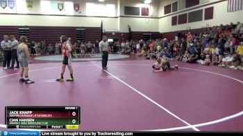 PW-20 lbs Round 1 - Jack Knapp, Western Dubuque Little Bobcats vs Cian Hansen, Waverly Area Wrestling Club