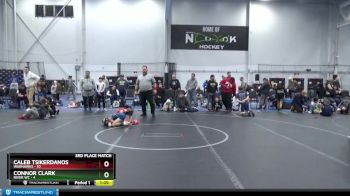 64 lbs Placement (4 Team) - Connor Clark, River WC vs Caleb Tsikerdanos, Warhawks