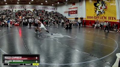 132 lbs Cons. Round 7 - Rocco Czarnecki, Cuyahoga Valley Christian Academy vs Braden Broderick, Dundee