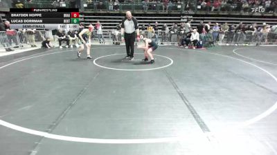 100 lbs Semifinal - Brayden Hoppe, Dragons vs Lucas Dorrman, Buxton (NJ)