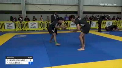 GILSON NUNES DE OLIVEIRA NETO vs KEVIN MELENDREZ 2021 Pan IBJJF Jiu-Jitsu No-Gi Championship