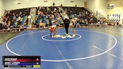 126 lbs Quarterfinal - John Duque, Southern Wolves vs Brody Lawson, No Worries Academy