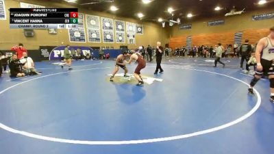150 lbs Champ. Round 2 - Vincent Hanna, Servite vs Joaquin Poropat, Crespi