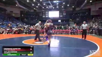 130 lbs Semifinal - Savannah Hamilton, El Paso (E.P.-Gridley) vs Taylor Dawson, Collinsville