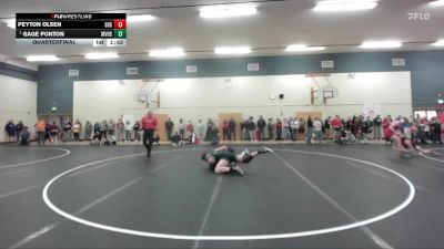 215 lbs Quarterfinal - Gage Ponton, Mountain View High School vs Peyton Olsen, Shelley