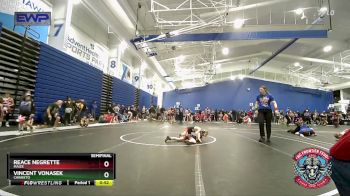 58 lbs Semifinal - Vincent Vonasek, Chineeto vs Reace Negrette, Maize