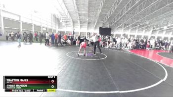 98 lbs Champ. Round 1 - Ryder Hansen, Mountain Crest vs Traeton Manis, Delta